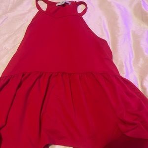 NWT red flowy halter neck top
